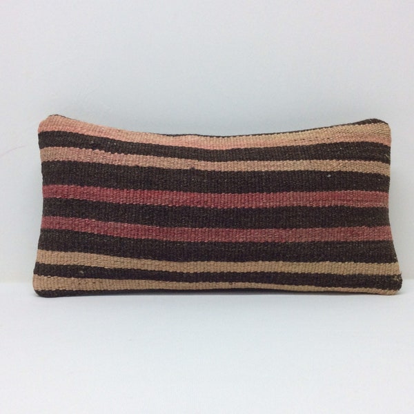 Striped Pillow cover,16”x8”Cushion case, Handmade,Trow pillow cover,Lumbar pillow cover, gestreifter Kissenbezug, Cute Pillow case,
