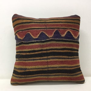 striped kilim,14”x14” pillow cover,Kilim pillow cover, striped pillowVintage kilim cushion cover,35x35 cm Kelim pillow,cushion cover