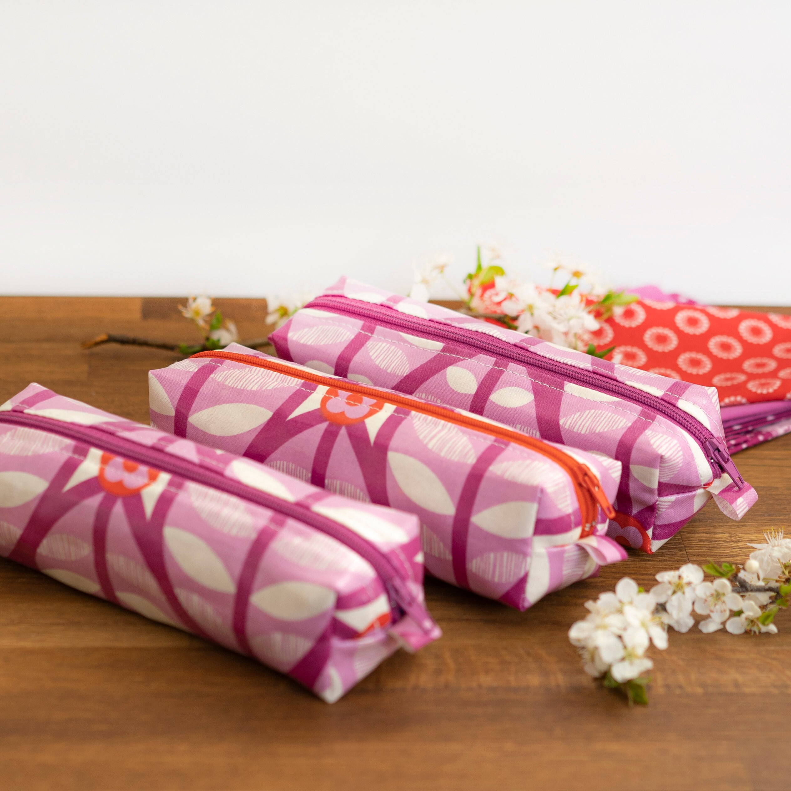 Trousse Carrée Seventies Mauve