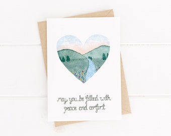 May You Be Filled With Peace Card - Sympathy Card - Thinking Of You Card - Friendship Card - Blank Card - Sorry For Your Loss Greeting Card