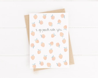 I Ap-peach-iate You Card - I Appreciate You Card - Funny Friendship Card - Mothers Day Card Card - Encouragement Card - Friendship Card