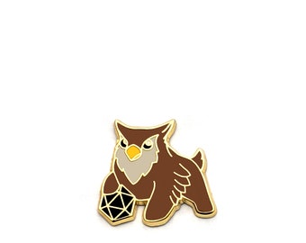 D20 Owlbear - RPG Black Cat S2- Hard Enamel Pin