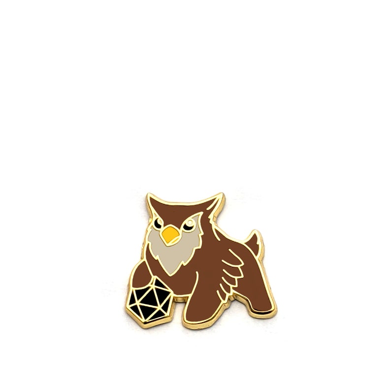 D20 Owlbear - RPG Black Cat S2- Hard Enamel Pin 
