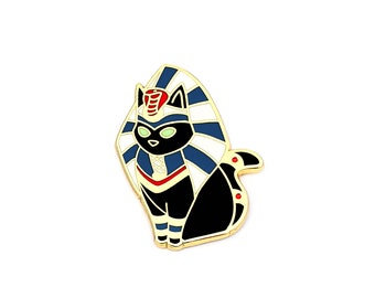 Pharaoh Cat Pin - Egypt Pin - Egyptian Cat Pin - Enamel Pin Cat