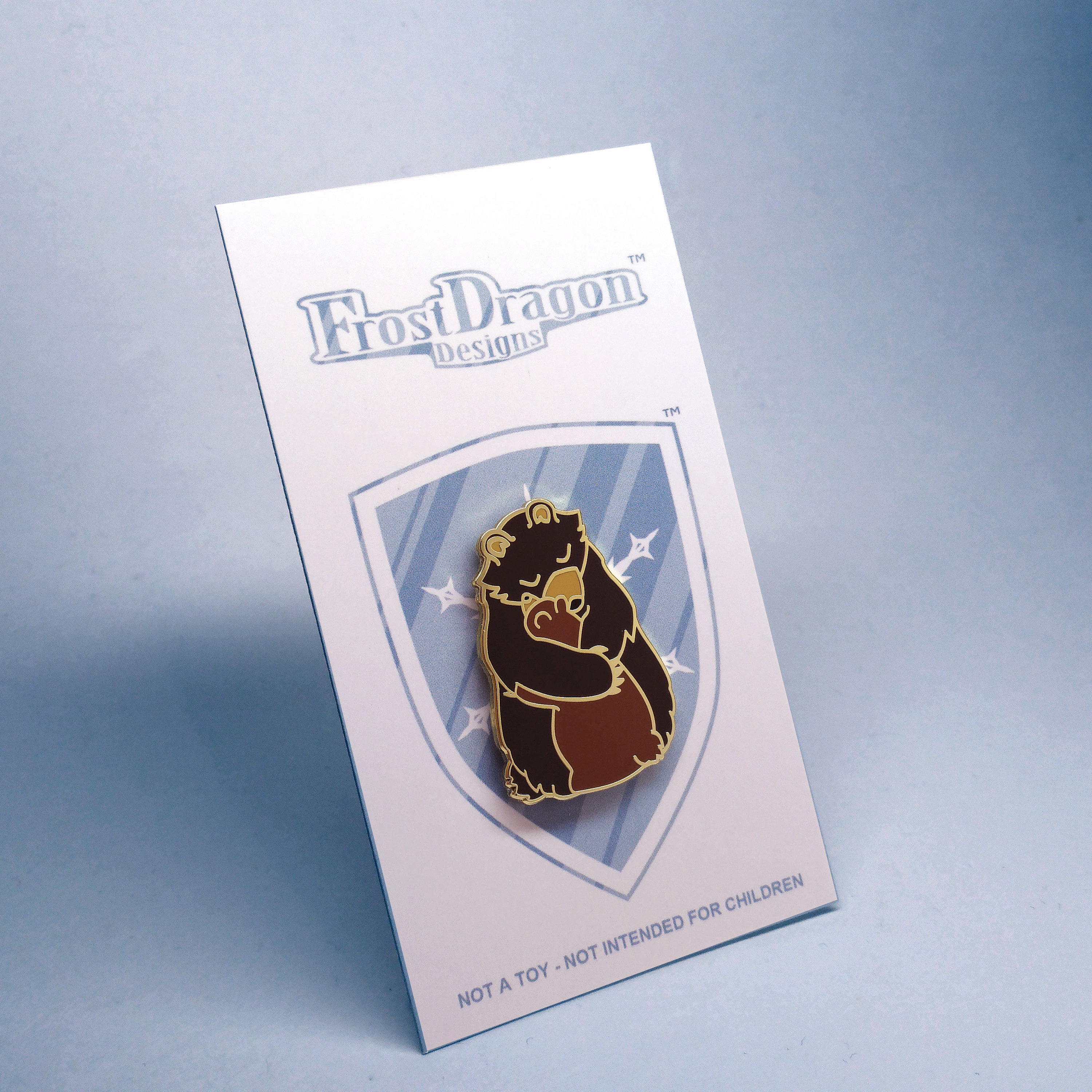 Bear Pin Bear Hug Pin Mother Pin Father Pin Enamel Pin - 