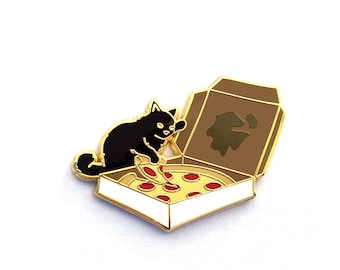 Pizza Cat - Hard Enamel Pin