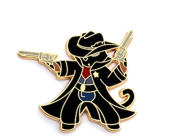 Black Gunslinger Class - RPG Black Cat - Hard Enamel Pin