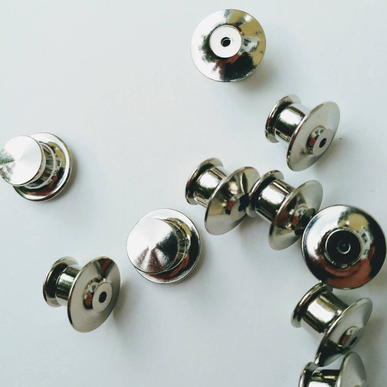 Packs of Enamel Pin Locking Pin Back Gold Silver or Black Etsy