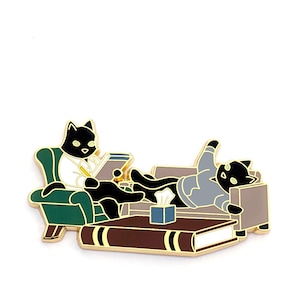 Psychology Cat Hard Enamel Pin - Therapist Cat Pin - Enamel Pin Cat