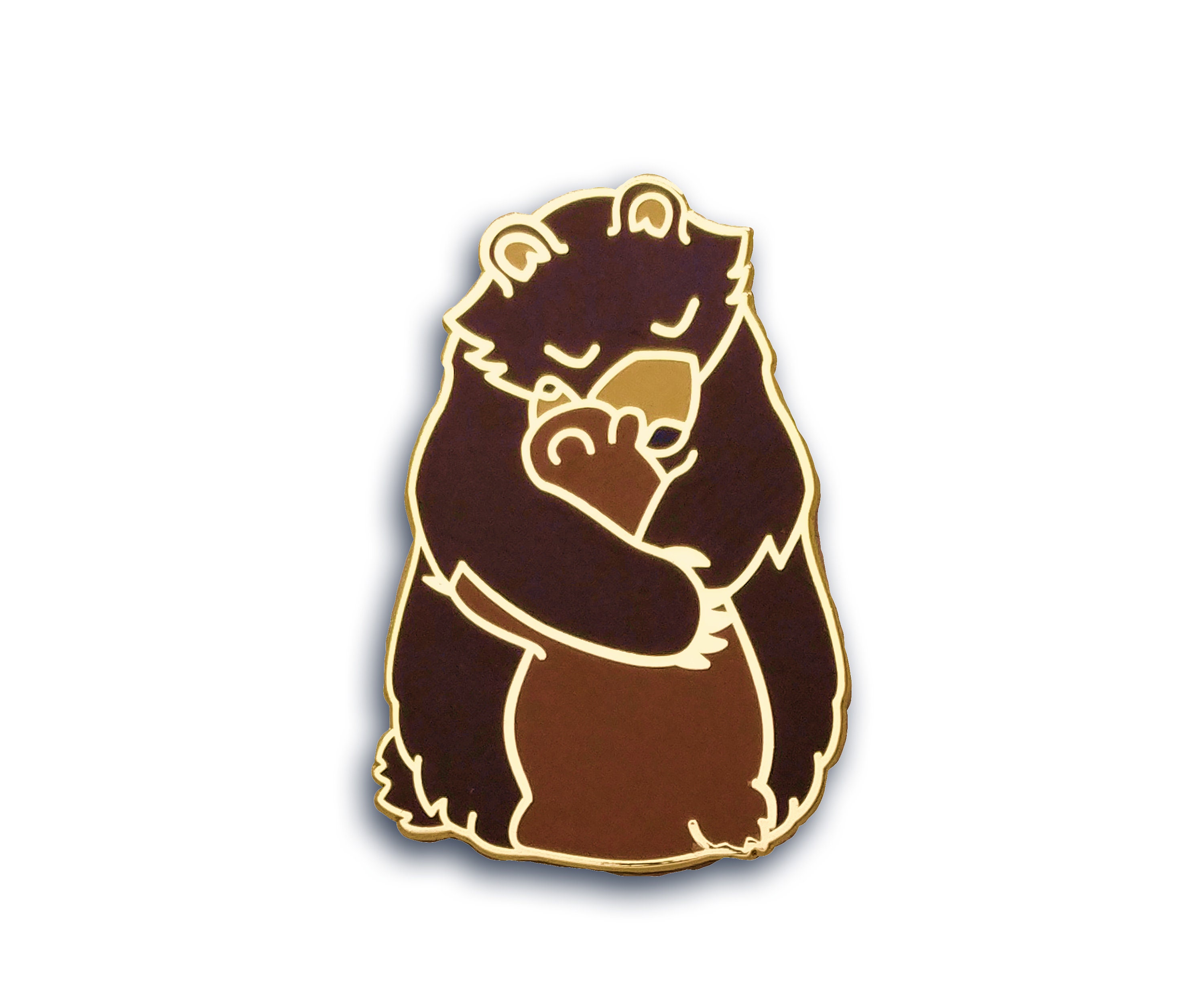Bear Pin Bear Hug Pin Mother Pin Father Pin Enamel Pin - 