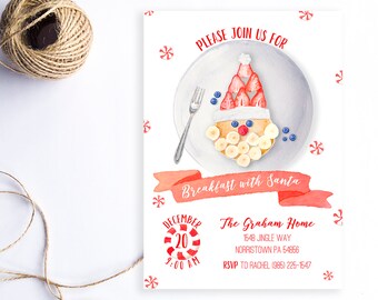 santa claus invite etsy