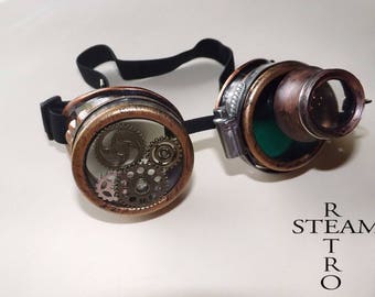 Steampunk Gothic cyber man welder goggles lenses AVIATOR sunglasses Goggles burning sunglasses with