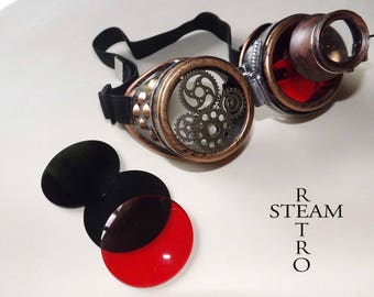 Steampunk Gothic cyber man welder goggles lenses AVIATOR sunglasses Goggles burning sunglasses with