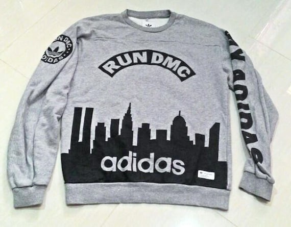 Vintage Adidas Run DMC Sweatshirts Hip Hop Rap Rare | Etsy