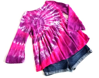 Tie dye shirts for women, hippie shirt women, boho shirt, festival shirt, boho top, womens summer shirt, festival clothing, Pink purple