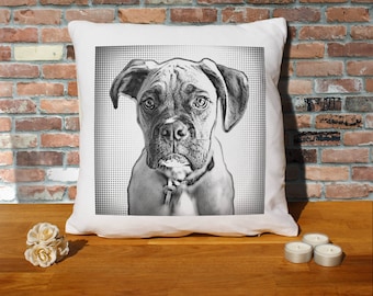 Boxer cushion cover | Etsy Boxer Dog Pillow Boxer Dog Gift Belgian
