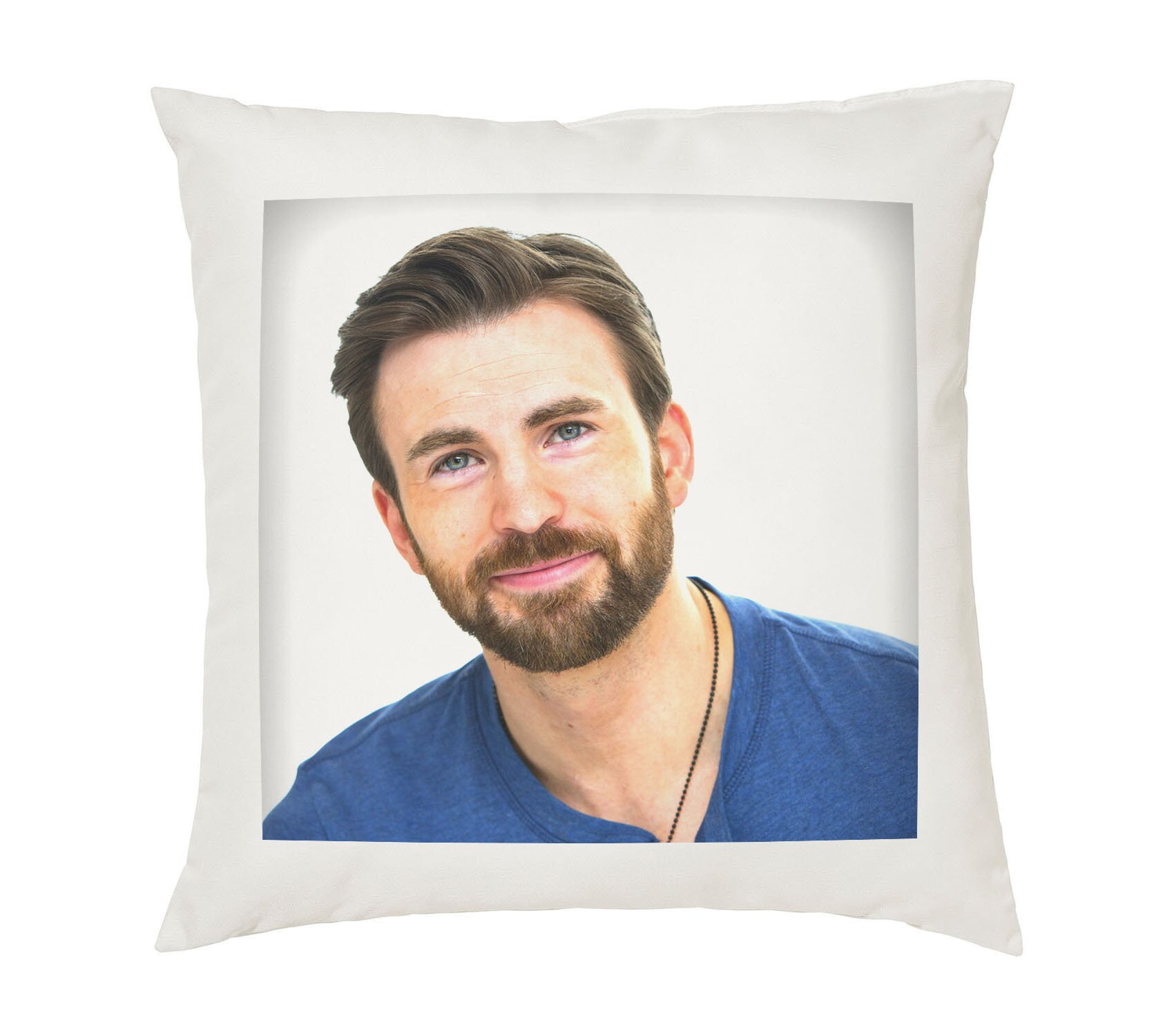 Chris Evans Pillow Cushion 16x16in White Etsy