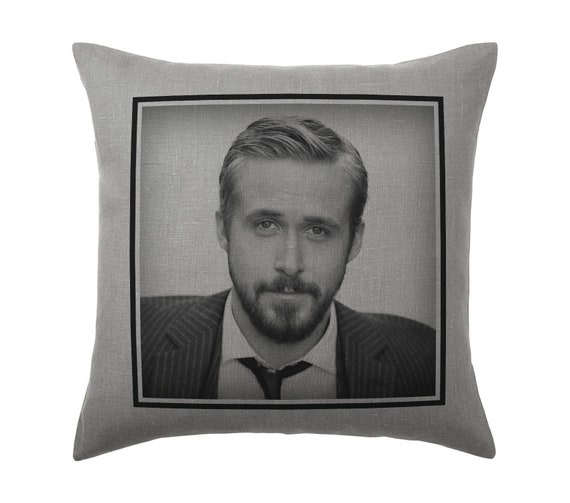 Ryan Gosling Pillow Cushion 16x16in Grey Etsy