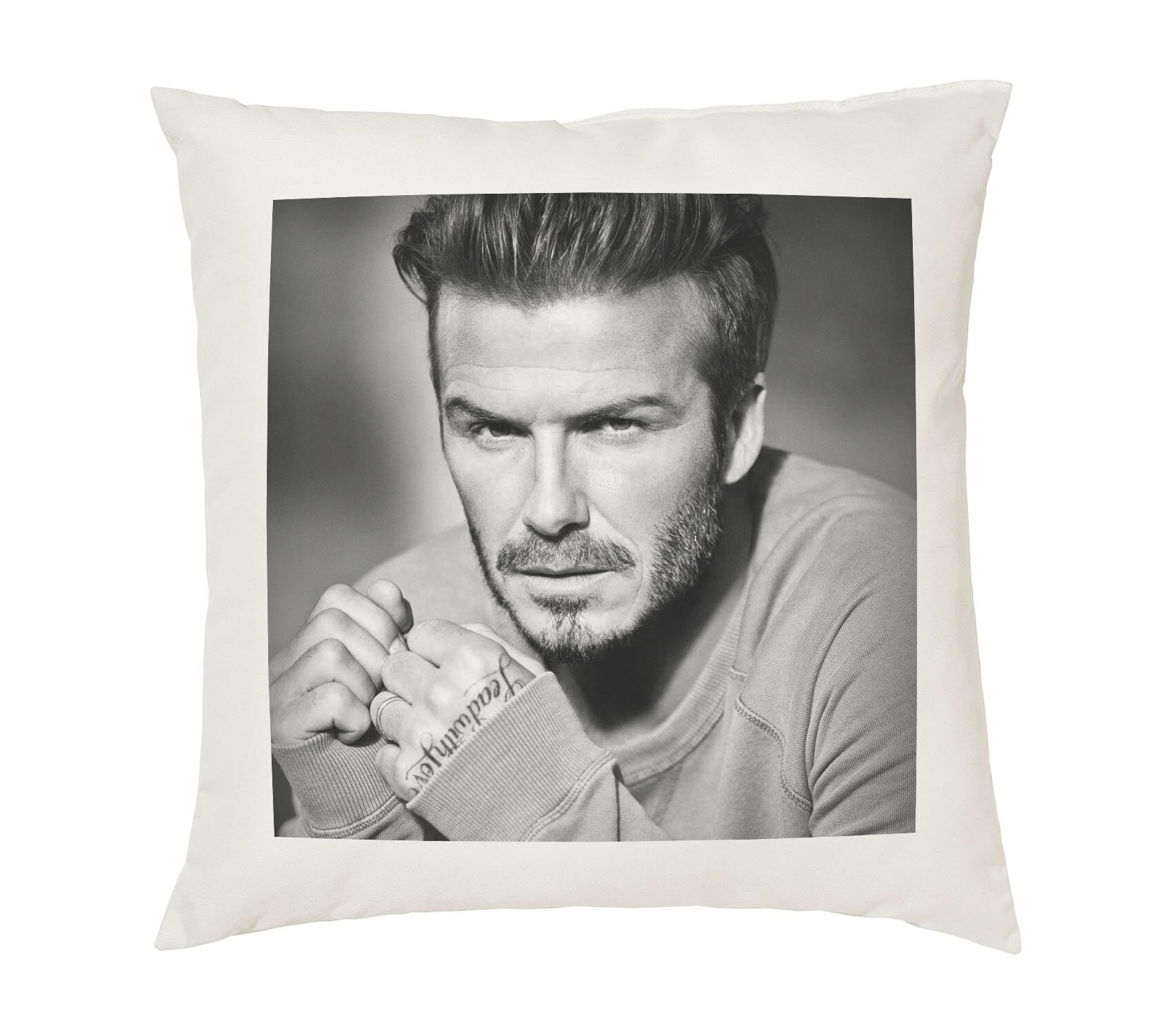 David Beckham Pillow Cushion 16x16in White Etsy UK