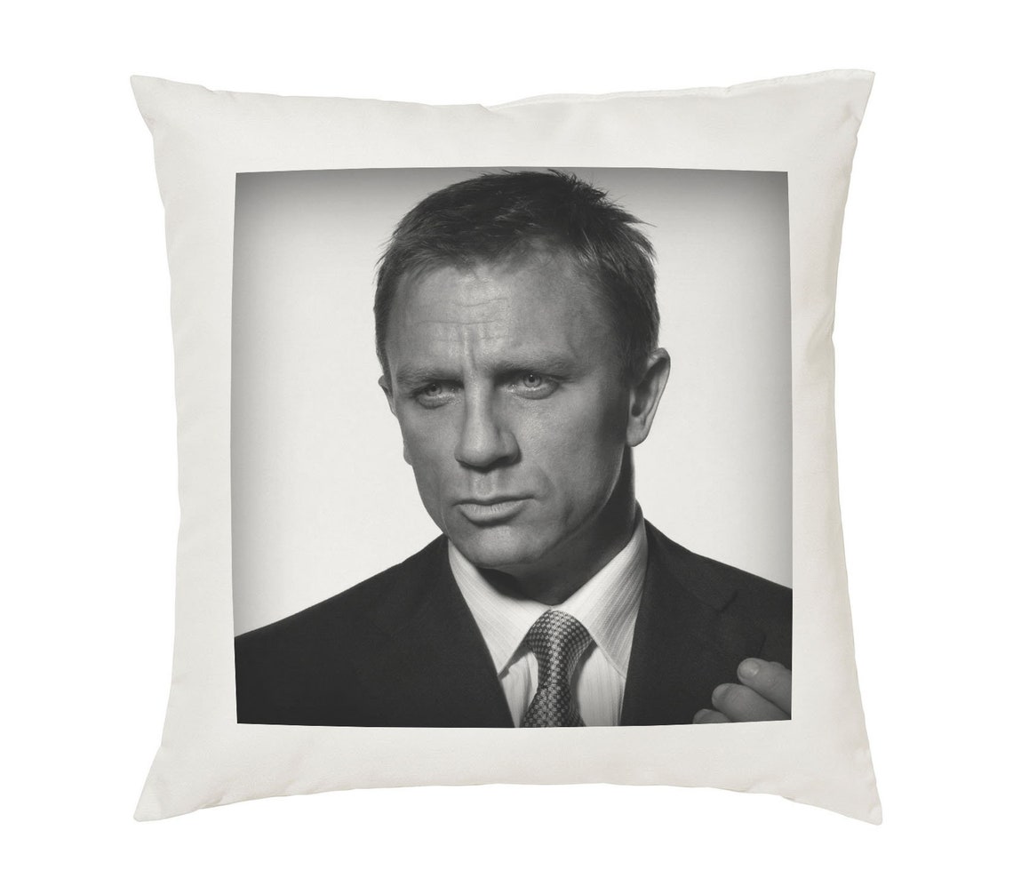 Daniel Craig Pillow Cushion 16x16in White Etsy UK