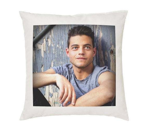 Rami Malek Pillow Cushion 16x16in White DIY Cushions Rami Malek Cushion Pillow