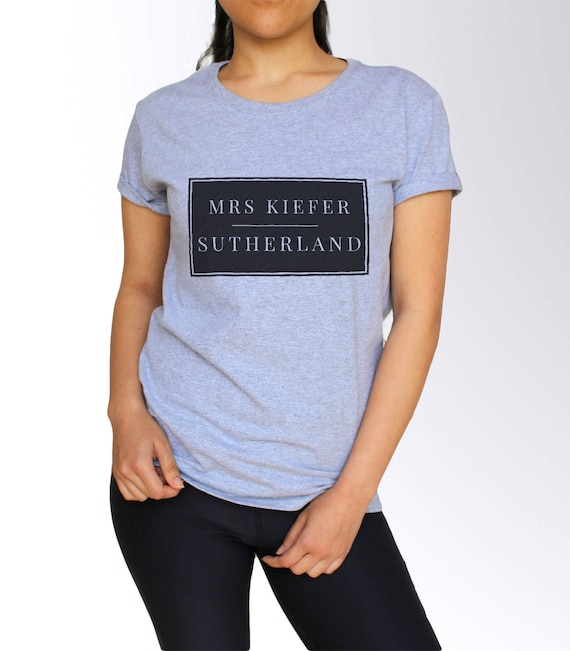Kiefer Sutherland T shirt White and Grey 3 Sizes Kiefer Sutherland T shirt White and Grey 3 Sizes