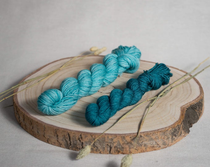 Featured listing image: Sock kit, hand-dyed wool.