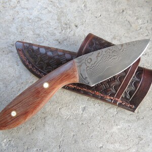 Custom Damascus Hunting Knife image 2