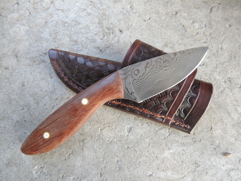 Custom Damascus Hunting Knife image 2