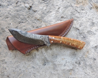 Custom Damascus Skinner