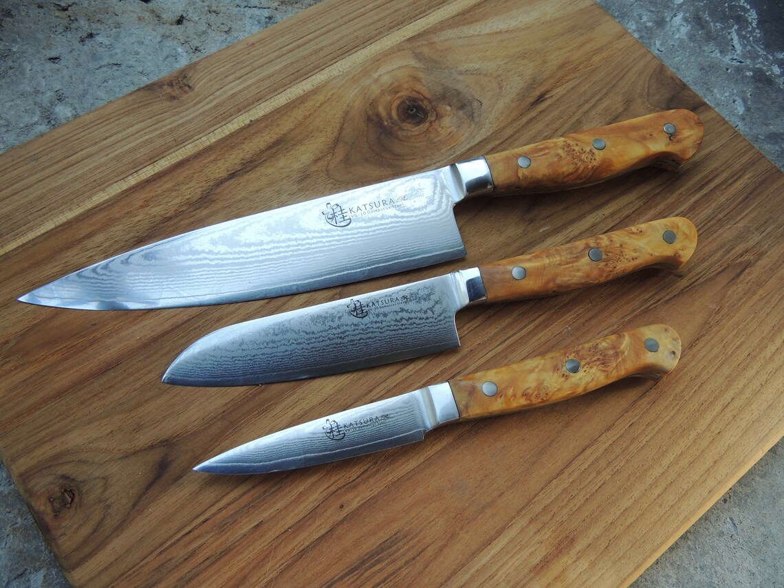 VG10 Kitchen Knife Set Etsy