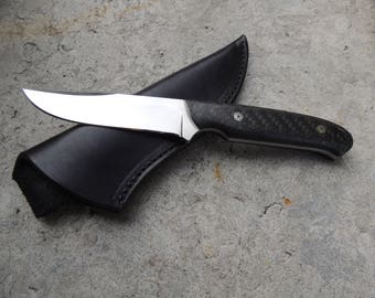 Custom 1095 steel hunting knife