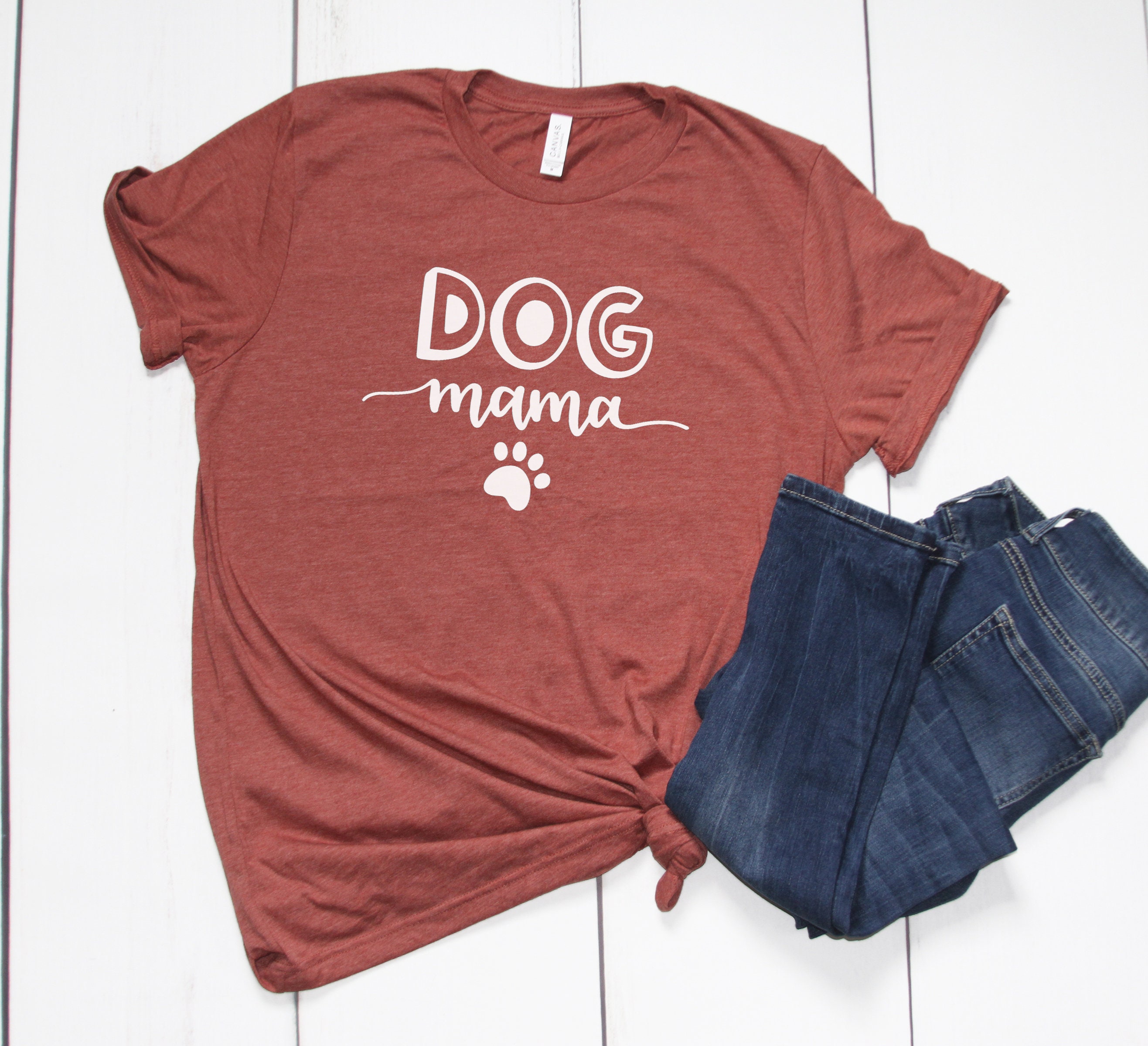 Dog Mom TShirt Unisex Cotton Screen Printed Graphic Tee Etsy