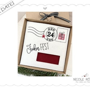 Embroidery file ITH set of 2 Christmas mail for the frame 18x13 for gift boxes, cards, vouchers, Christmas... image 8