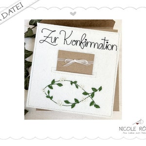 Fichier de broderie ITH 18x13 Pour confirmation avec poissons et roses pour coffrets cadeaux, cartes de vœux...