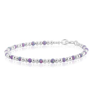 opal beaded bracelet, opal bracelets, purple gemstone,