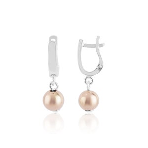 Rose Gold and Silver Drop Earrings, Gold and silver jewellery,