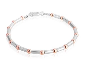 Rose Gold and Sterling Silver Bracelet