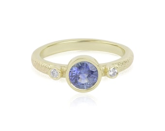 1.2 Carat Sapphire & Diamond Designer 9ct Ring