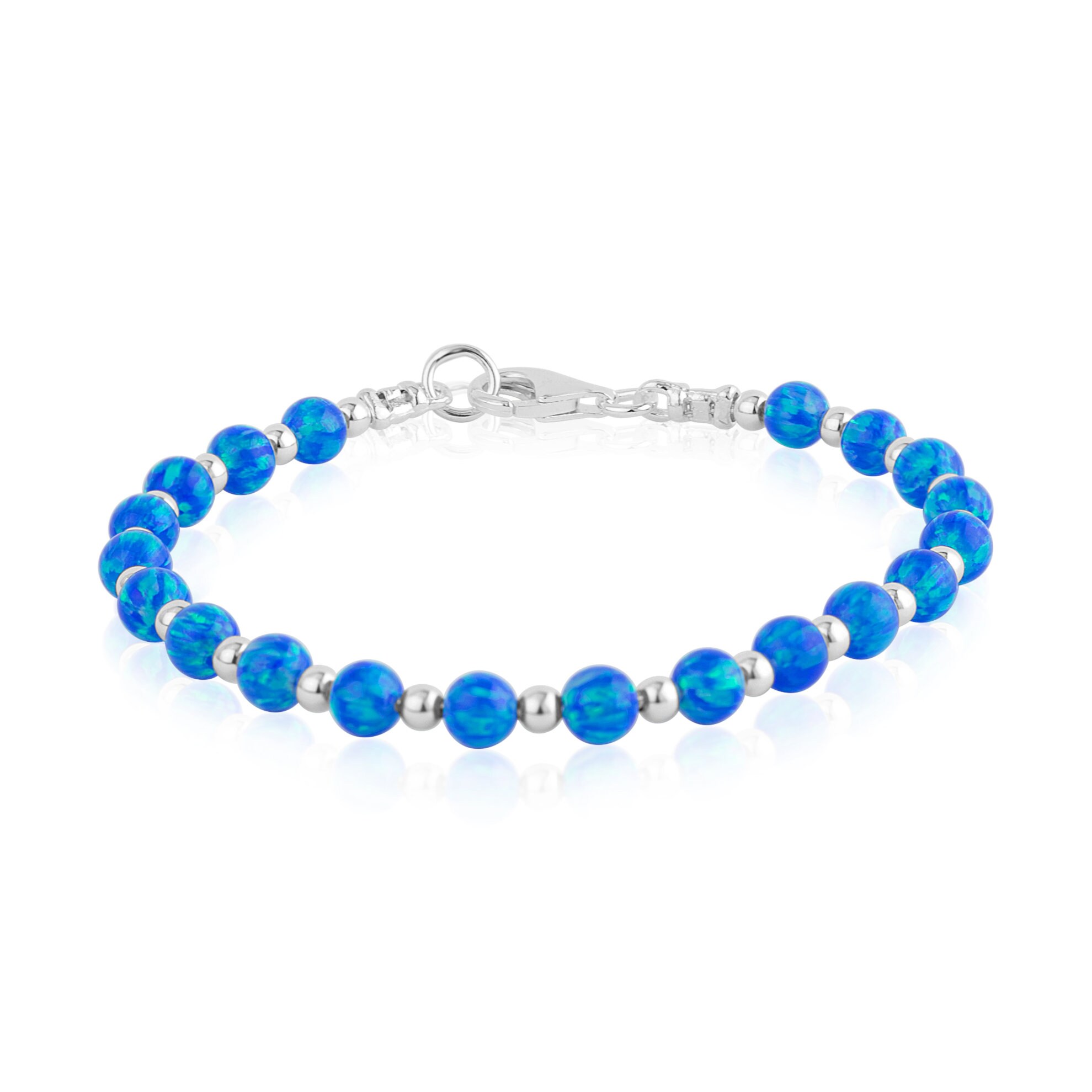 Freedom Protection Natural Opal Beads Stone Bracelet Handmade 10mm Women 