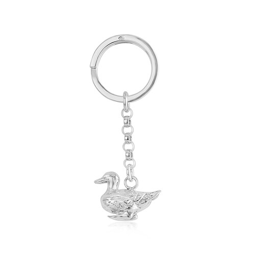 Duck Silver fashion Handmade Keyring