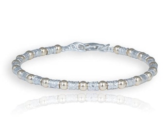Bracciale in argento e oro inciso a mano, braccialetti di design,