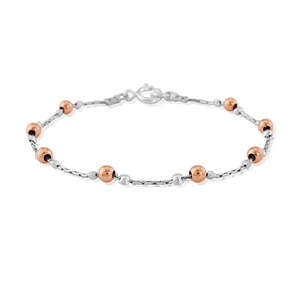 Silver and Rose Gold Bracelet