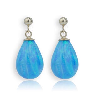 Opal and Gold Drop Earrings