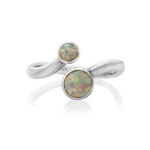 Adjustable Sterling Silver White Opal Ring, Opal rings