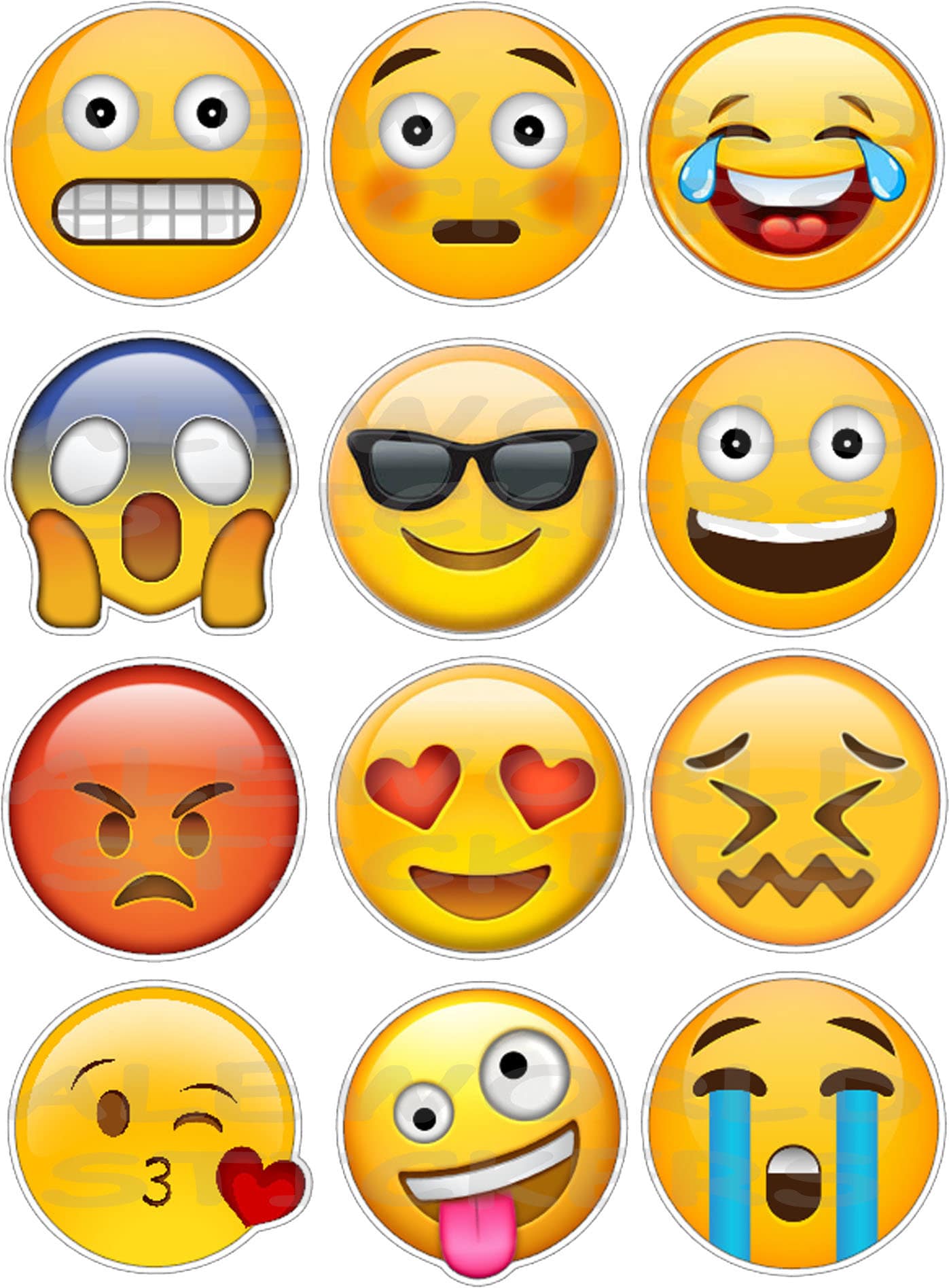 AWS Set of 12 Magnet Smiley Emoticons Smile Pfor Fridge Etc. Emoji