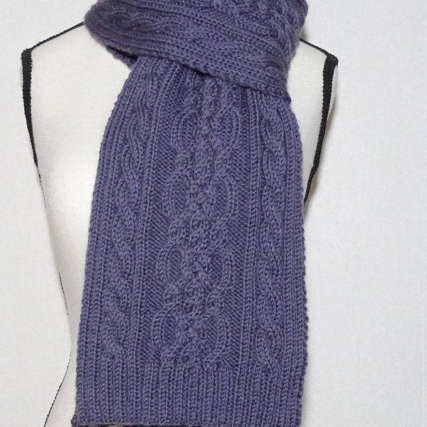 Cable knit scarf pattern