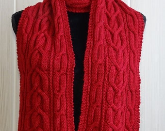 Cable knit scarf pattern