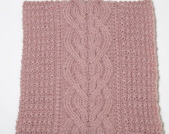 Infinity cable scarf knitting pattern