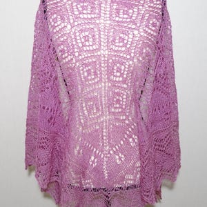 Knit triangle lace shawl pattern